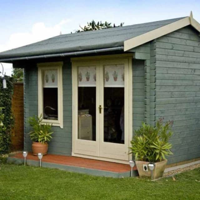 Shires Marlborough 28mm Log Cabin 8 x 12 Feet in Brown Brown Unisex