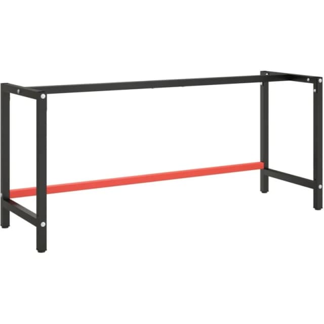 VIDAXL Vidaxl - Work Bench Frame Matte Black and Matte Red 180x57x79cm Metal 8720286816431