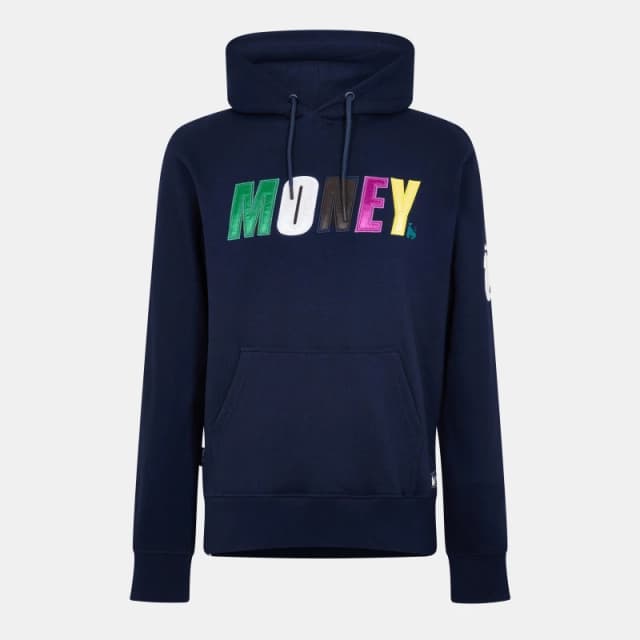 Money Mens Satin Hoodie Navy male X Small