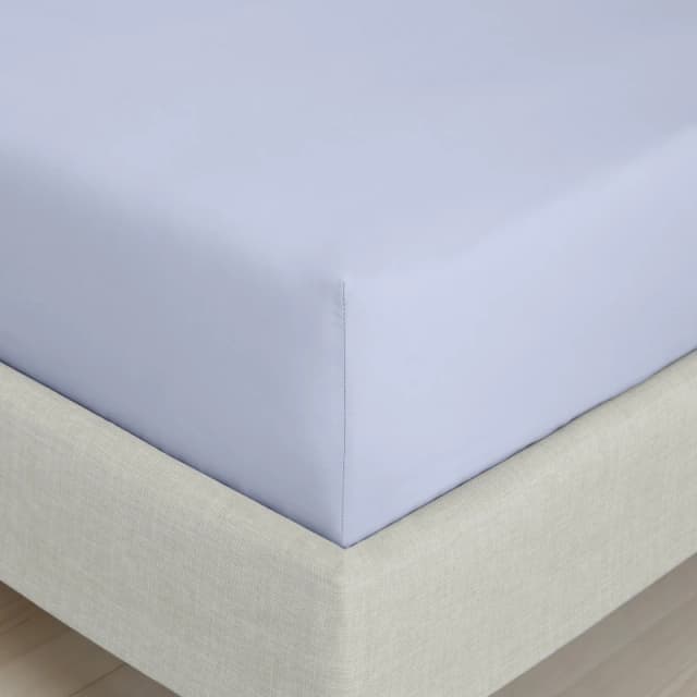 Bianca '200 Thread Count Cotton Percale' 32cm Depth Sheet Lavender