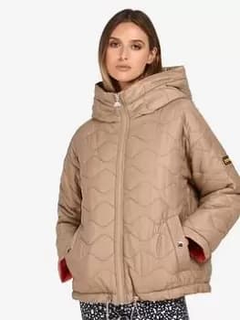 Barbour International Fenway Quilted Reversible Jacket - Pink, Size 10, Women