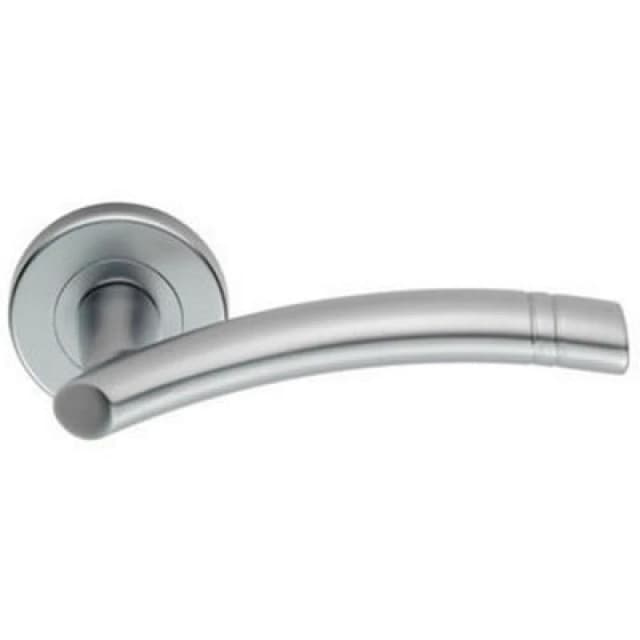 Loops PAIR Arched Round Bar Handle with Ring Detailing Concealed Fix Satin Chrome Multi