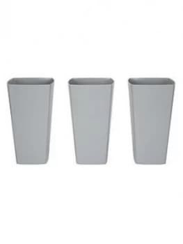 Wham Set Of 3 Grey 16Cm Studio Planter Covers