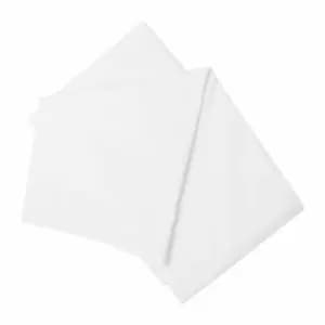Belledorm Brushed Cotton Flat Sheet (Kingsize) (White)