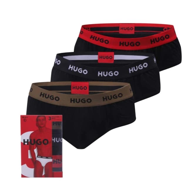 Hugo 3 Pack of Hip Briefs Multi Colour male 2XL