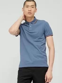 Tommy Hilfiger Tipped Slim Fit Polo Shirt - Faded Indigo, Faded Indigo, Size L, Men