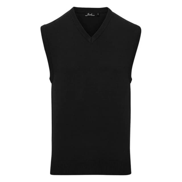 Premier Premier Men Knitted Sleeveless Sweater Vest in Black Size: X-Small Black XS Male 5063425958085