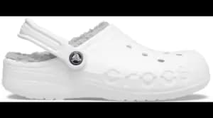 Crocs Baya Lined Clogs Unisex White / Light Grey W4/M3
