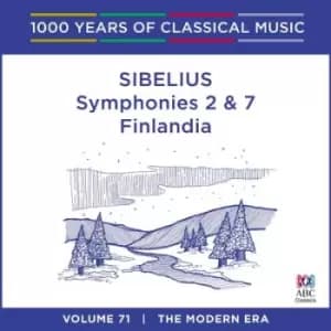 Sibelius Symphonies 2 & 7/Finlandia The Modern Era - Volume 71 by Jean Sibelius CD Album