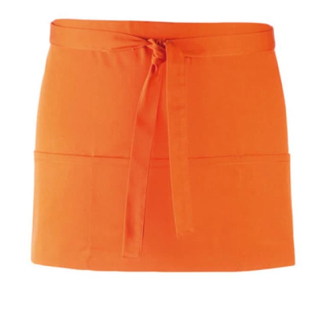 Premier Premier Colours 3 Pocket Short Apron in Orange Orange One Size Unisex 5063470681099