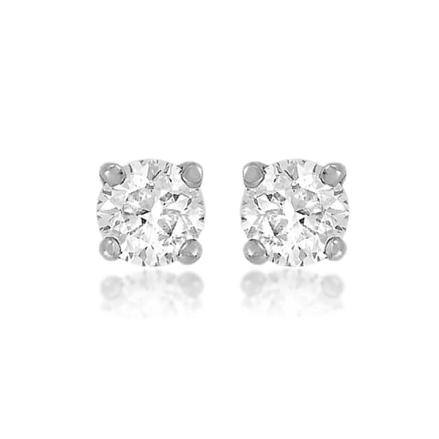Be You Silver Round CZ Studs Silver female 5mm