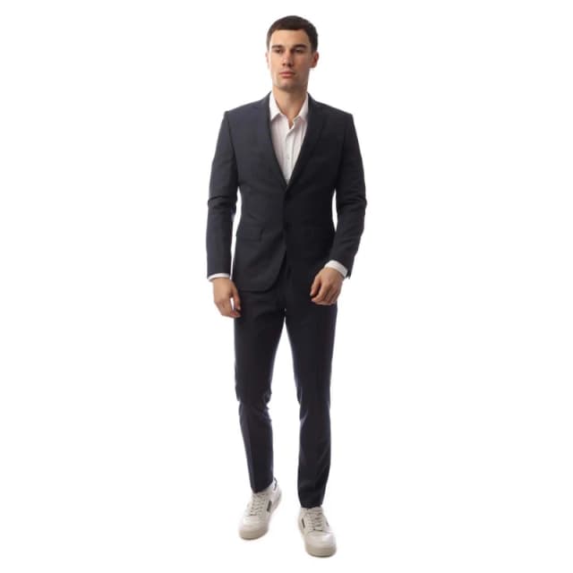Boss Mens Structured Tailored Fit Suit Blue male 34 (44)