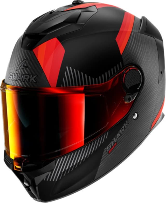 Shark Spartan GT Pro Dokhta Carbon Helmet, black-red, Size M for Men
