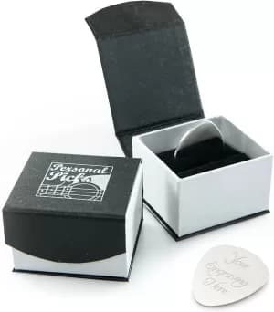 Personalised Silver Guitar Plectrum