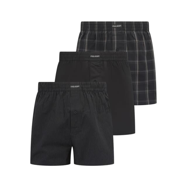 Lyle and Scott Mens Woven Trunk Black/Stripe male Small