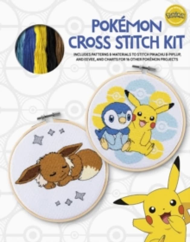 PokeMon Cross Stitch Kit : Includes Patterns and Materials to Stitch Pikachu & Piplup, & Evee, and Charts for 16 Other PokeMon Projects Paperback / so