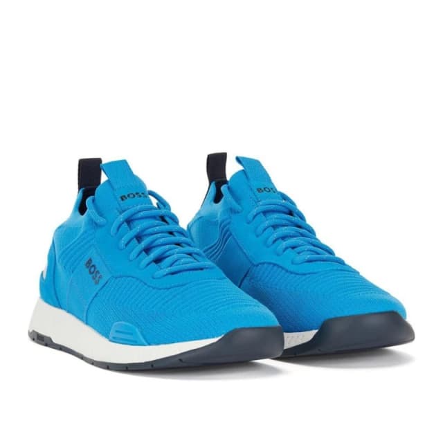 Boss Titanium Running Trainers Blue male UK 6