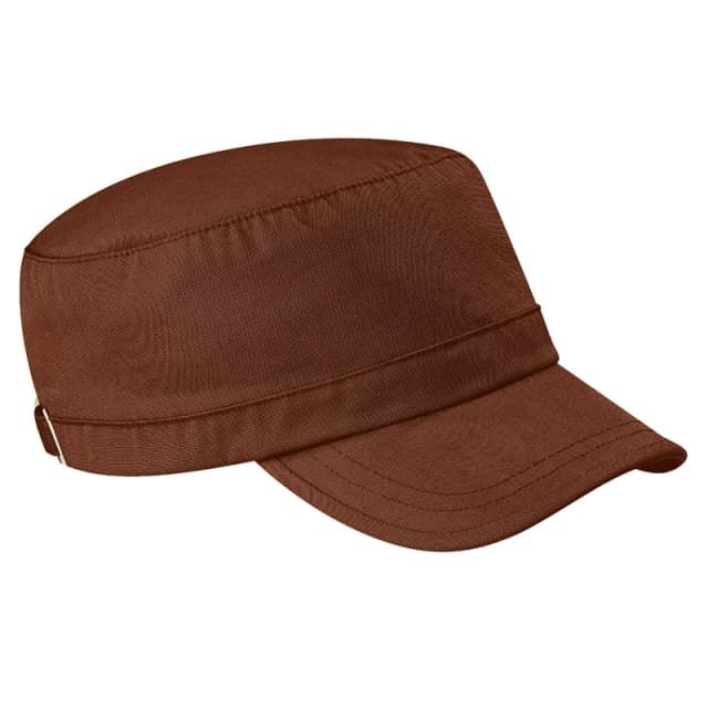 Beechfield Beechfield Army Cap Headwear Pack of 2 in Chocolate Chocolate One Size Unisex 5059269087852