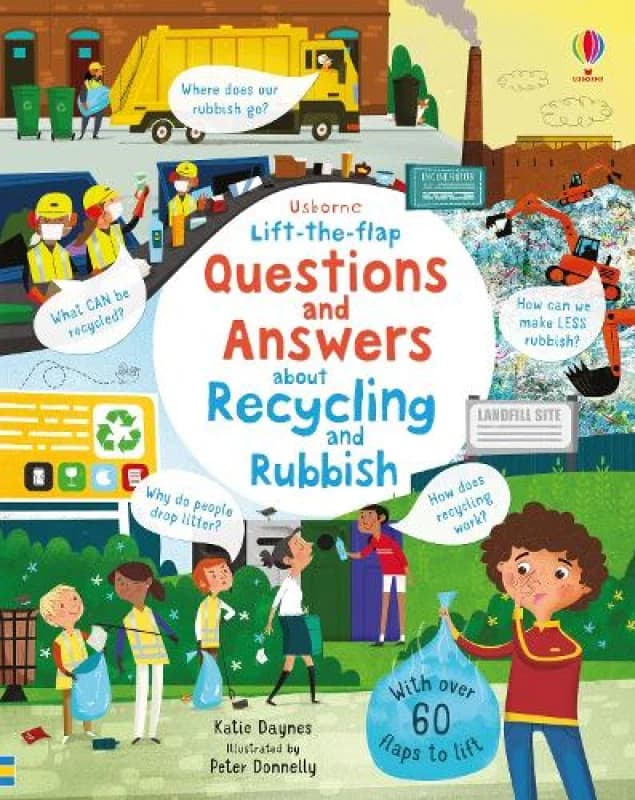 Katie Daynes Lift-the-flap Questions and Answers About Recycling and Rubbish Book Multi unisex