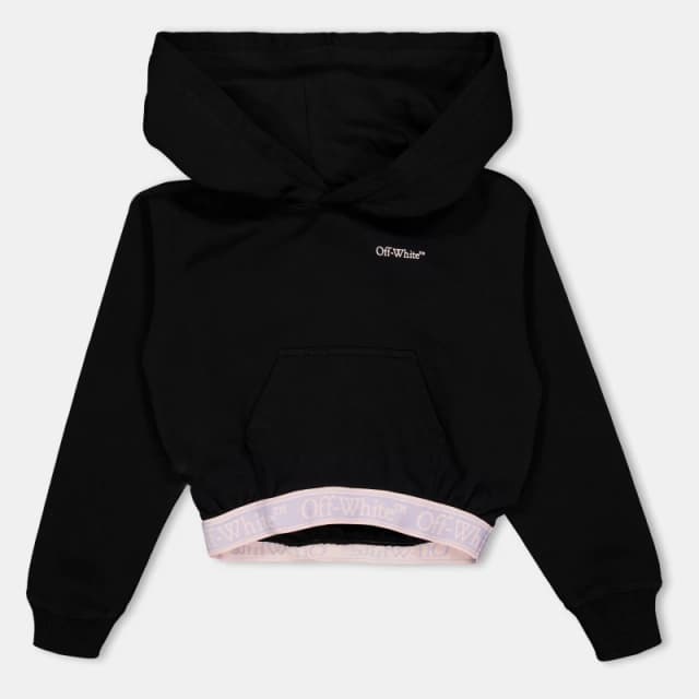 Off White Kids Cropped Hoodie Black/Lilac female 6Y
