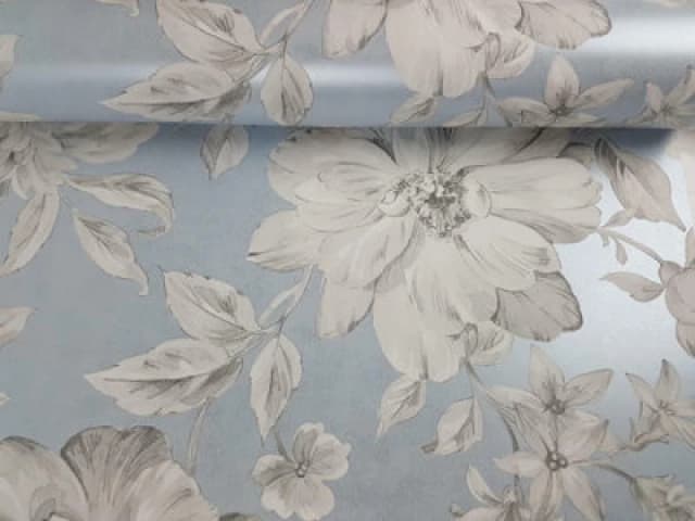 Lucia Blue Floral Wallpaper Blue