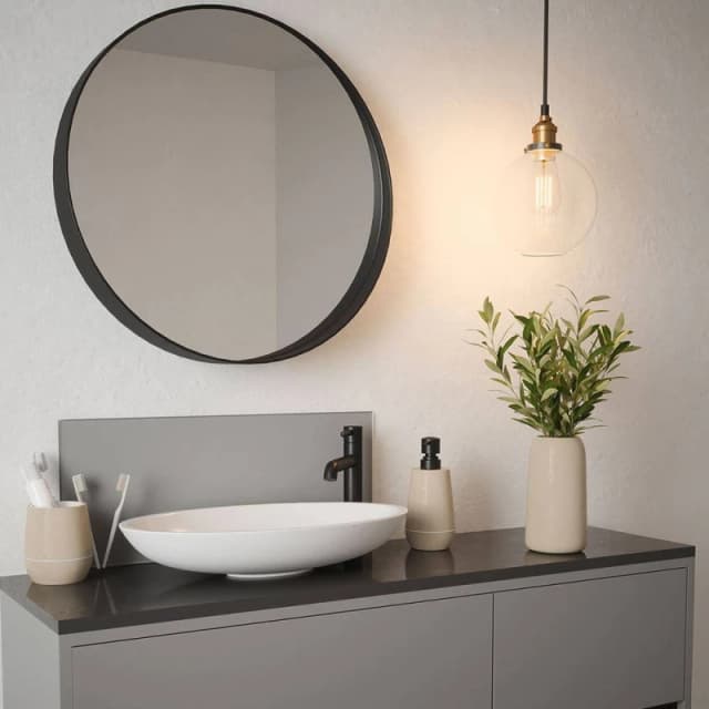 Matt Grey Glass Bathroom Splashback 250Mm X 600Mm X 4Mm SB52430