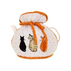Ulster Weavers Cats in Waiting Tea Cosy White, Orange and Black