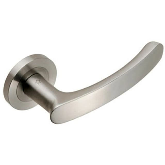 Loops PAIR Curved Handle with Rounded Ends Concealed Fix Round Rose Satin Steel Metallics