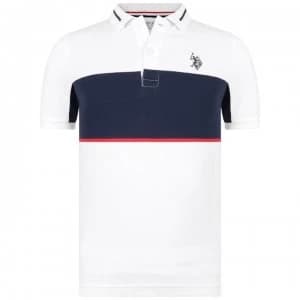 US Polo Assn Tipped Polo Shirt - Bright White