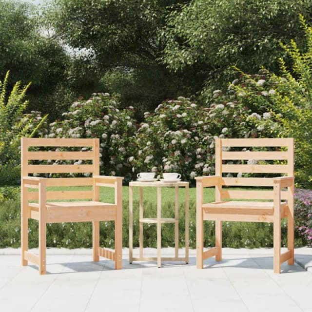 Vidaxl Garden Chairs 2 Pcs 60X48X91cm Solid Wood Pine