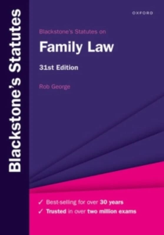 Blackstone's Statutes on Family Law Paperback / softback