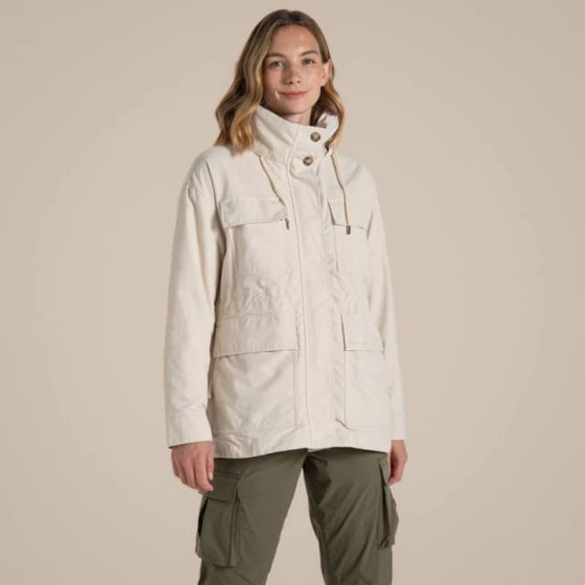 Craghoppers Womens NosiLife Adventure' Jacket in Cream Size: 20 Cream Female 20