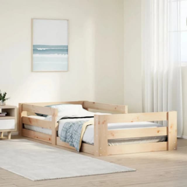 VIDAXL Bed Frame without Mattress 75x190cm Small Single Solid Wood Pine Vidaxl 8721158397096