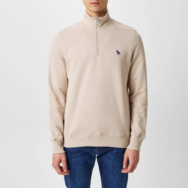 Paul Smith Half Zip Sweatshirt Beige 08 male L