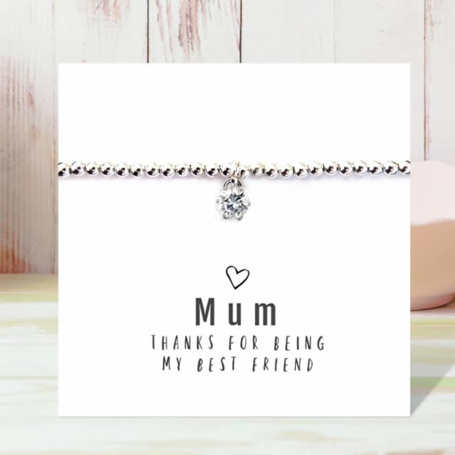 Aye Do Gifts Mum Best Friend - Bracelet & Gift Card 00803-CD-SB Silver female One Size