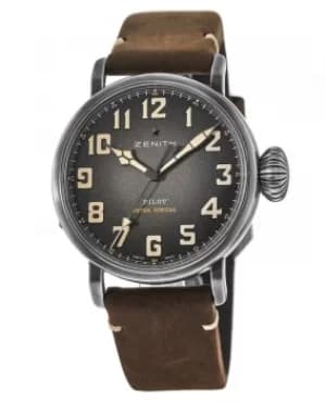 Zenith Pilot Type 20 Grey Dial Leather Strap Mens Watch 11.2430.679/21.C801 11.2430.679/21.C801