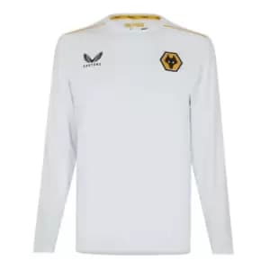 Castore Wolves Long Sleeve T-Shirt Mens - White