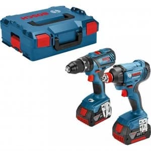 Bosch Dynamic 18v Cordless Combi Drill and Impact Driver 2 x 4ah Li-ion Charger Case