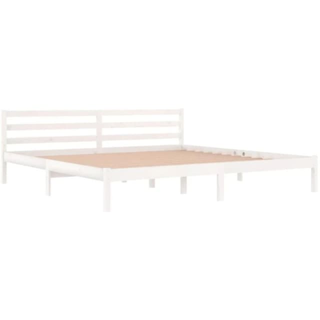 VIDAXL Bed Frame without Mattress Solid Wood Pine 200x200cm White Vidaxl 8720286877791