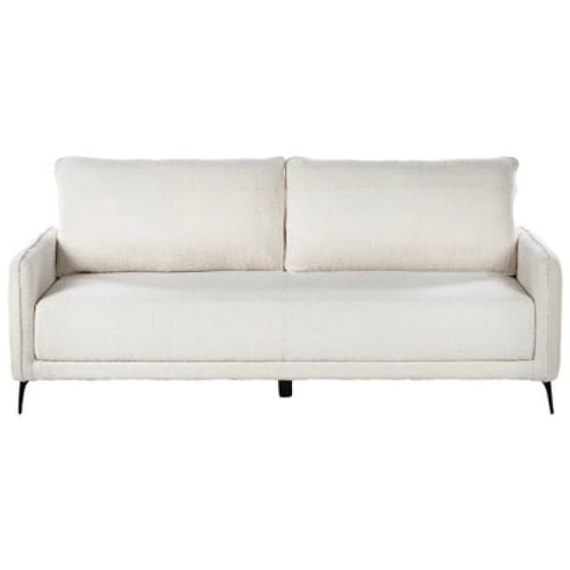 Beliani Sofa Bed 3 Seater Heming Boucle Off-White