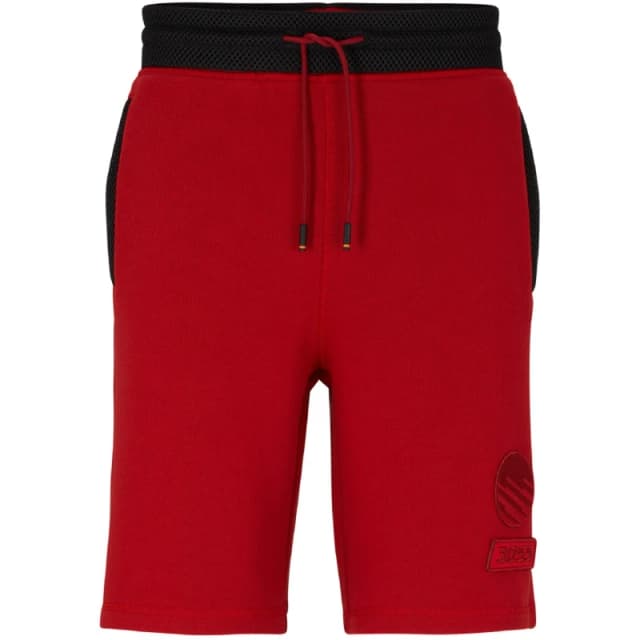 Boss Mens Serace Fleece Jogger Shorts Bright Red male S