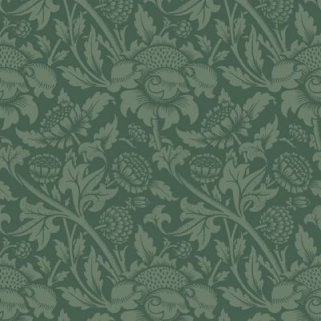 Hoopla Walls Damask Trail Forest Green Wallpaper