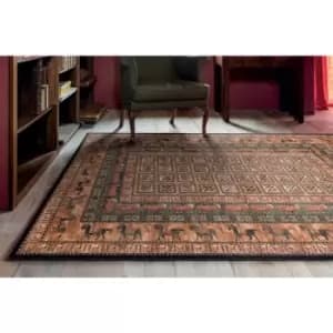 Mastercraft - Kashqai 4301 500 135cm x 200cm Rectangle - Multicoloured and Orange