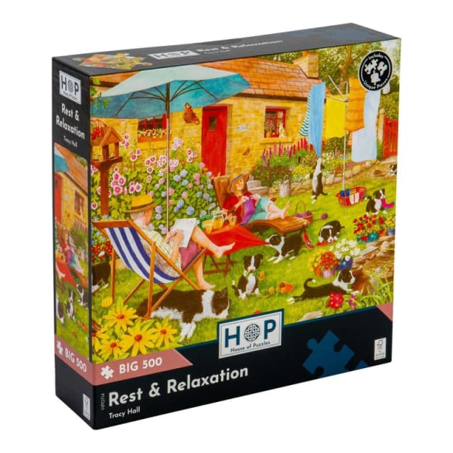 The House Of Puzzles Rest & Relaxation BIG 500 Piece Jigsaw Puzzle Multicolor Unisex 500 Piece
