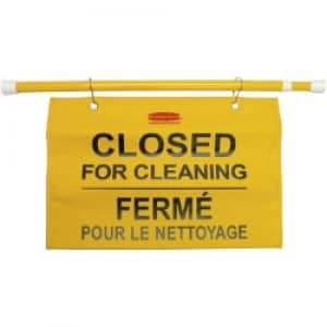 Closed for Cleaning metal sign