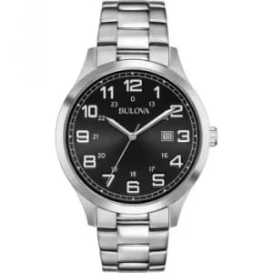 Mens Bulova Quartz Essentials Stainless Steel Watch