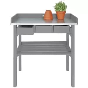 Garden Work Bench Grey CF29G - Grey - Esschert Design