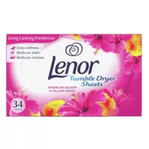 Lenor Fabric Tumble Dryer Pink Blossom Sheets 34 Pack