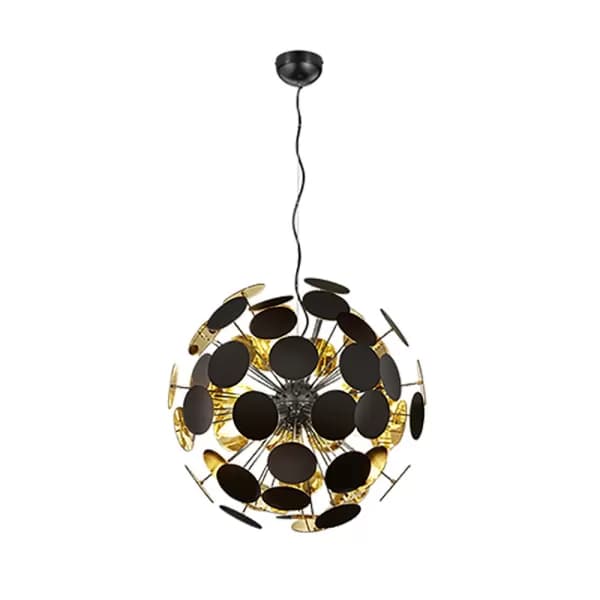 Discalgo Young living 6 Light Spherical Pendant Ceiling Light Black Matt