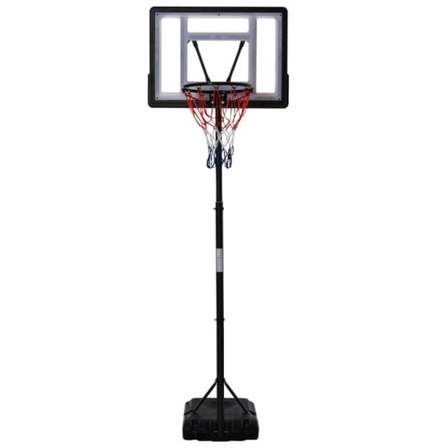 HOMCOM 1.55-2.1m Basketball Hoop and Stand w/ Fillable Base - Wheels - Black TJ Hughes 5056725533120